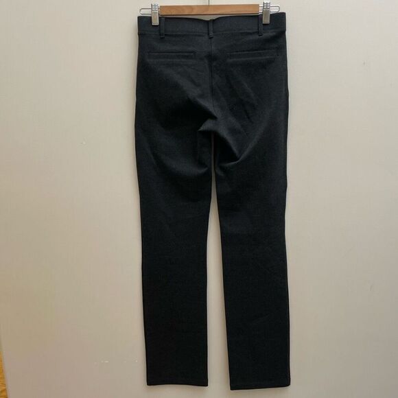 Betabrand Pants Women Small Dark Gray Charcoal Straight Leg Stretch Knit Pull On - Picture 7 of 10